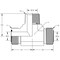 World Wide Fittings Male Flat Face O-Ring to Male Flat Face O-Ring to Male Pipe Branch Tee 4605X08X08X06 - alternate 2